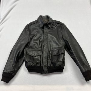 Sporty’s Pilot shop brown leather jacket men’s size 44